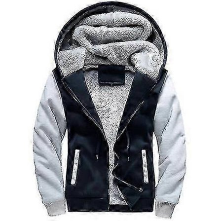 Nye Vinterhættetrøjer Herre Sweatshirt Vatteret Jakke Fleece Frakke Mand Thic/YY