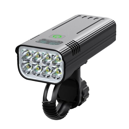 Kraftig 8000 Lumen USB Oppladbar Sykkellykt, 8 LED 5200mAh IPX5 Vanntett [YDE] lucky