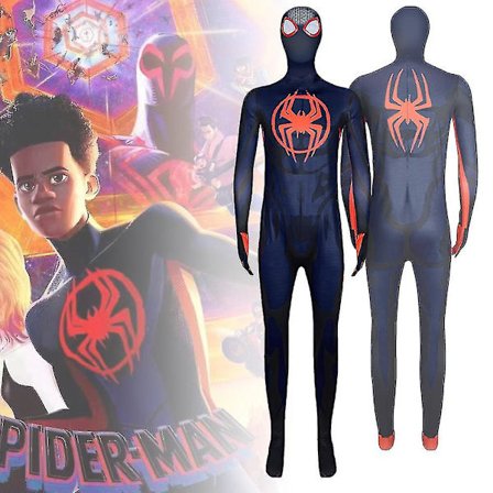 Spider-Man: Across The Spider-verse Kostyme for Voksne Morales Jumpsuit Fancy Up Pe