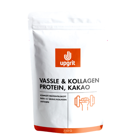 Upgrit Vassle & Kollagenprotein Kakao 750 g