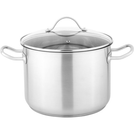 Mareld XL Gryde med glaslåg, 10 liter - Stål | KitchenOne