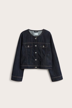 Kappahl | Kort jeansjakke Mørk denim L | Mørk denim