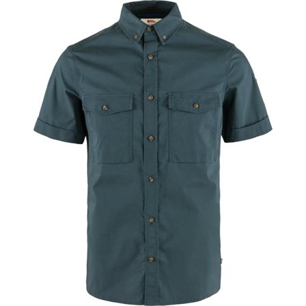Fjällräven Övik Air Stretch SS Paita XXL - Miehet - Mountain Blue - Paidat