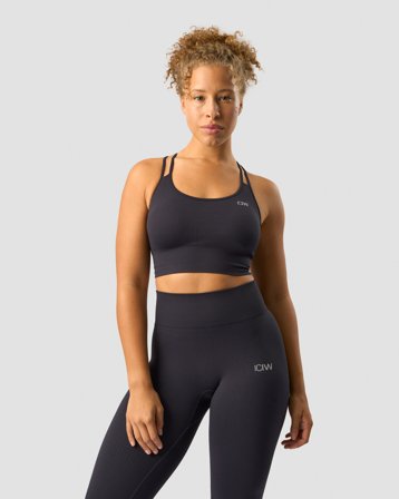 ICANIWILL - Ribbed Define Seamless Sports Bra Dk Graphite - Sport-BH - Damen - ICIW