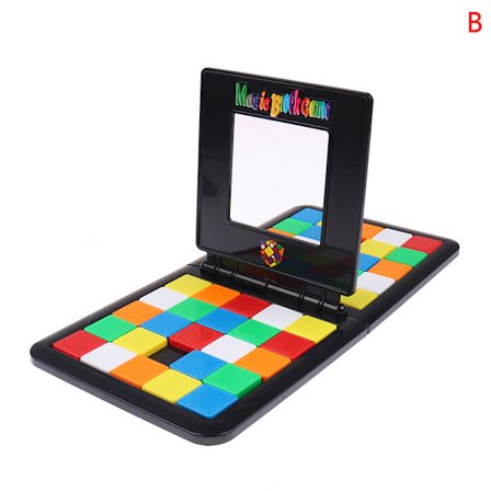 Color Square Race Game Mobile Puzzle Cube Barn Förälder-Barn Black B
