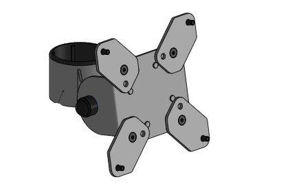 ERGONOMIC SOLUTIONS SpacePole - monteringskomponent - for LCD-skjerm - svart