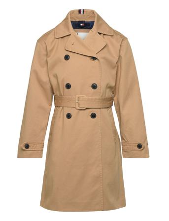 Monogram Relaxed Trench Coat Outerwear Jackets & Coats Coats Beige Tommy Hilfiger