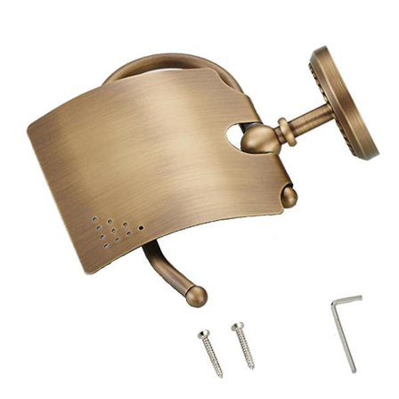 Toalettpappershållare med halvstängt lock