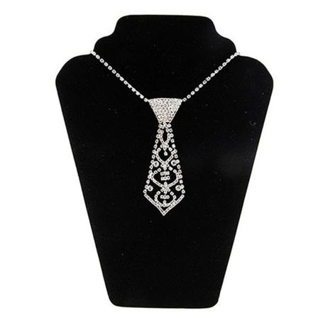 Kvinner sexy glitter for rhinestone slips med justerbar lang kjede hul krageben skinnende smykker diamant halskjede Chok