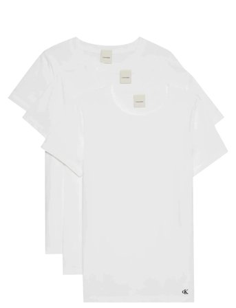 Cotton Tee 3Pk White Calvin Klein