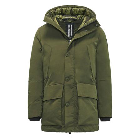 BomBoogie Nylon Cotton Blend Parka Padded with Real Feather Grøn, Herre Frakker