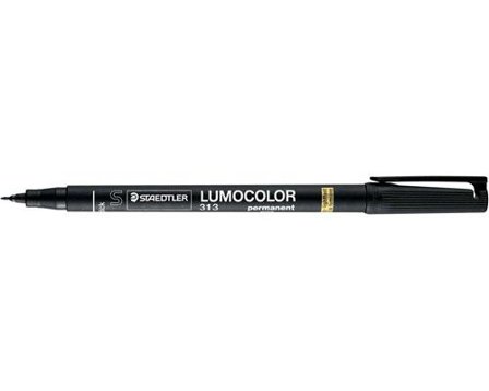 Staedtler Lumocolor OHP Pen Permanent Superfine 0.4mm Line Black (Pack 10) - 313-9