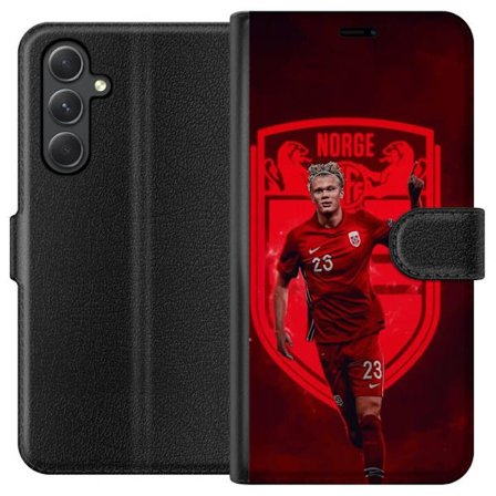 Kompatibelt Lommeboketui til Samsung Galaxy A25 Erling Haaland Manchester City Norge fotball målmaskin angriper sterk fysikk fart og kliniske avslutni