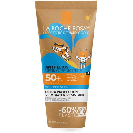 LA ROCHE-POSAY Gel Pelle Bagnata Dermo-Pediatrics SPF50+ 200ml - Gel solare corpo alta prot.
