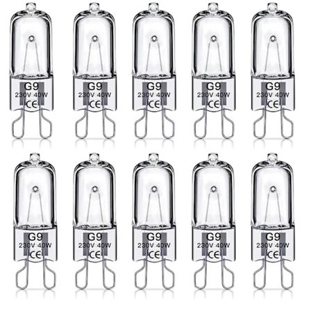 G9 Halogeenilamput 40W, 230V, 10 kpl 40W