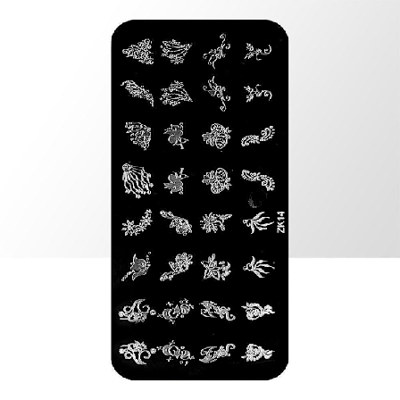 Leimauslevy - Kynsikoristeet - ZK14 - Suorakulmio