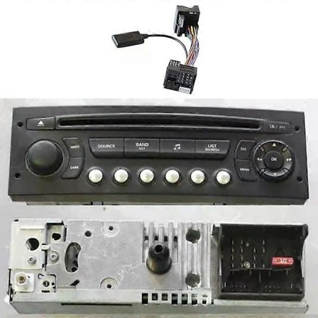 Bil Ljud Bluetooth 5.0 Mottagare Aux Adapter för Peugeot Citroen C2 C5 RD45 RD4 Radiomodul Bluetooth Aux Kabel