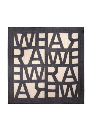 Wera Mönstrad scarf i modal CILLA Halsdukar & scarves Svart ONESIZE