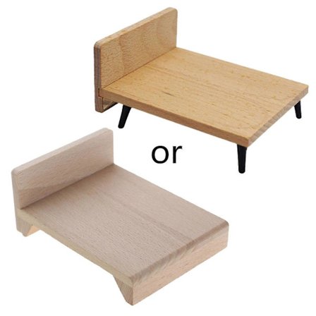 Mini Tremøbler Dukkehus Miniatyr Møbler Dobbeltseng/Garderobe/Skap Barn Jenter Lateslek Tilbehør