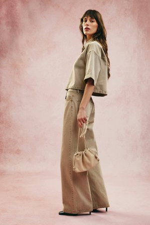 Kappahl | Wide jeans high waist Lysebrun 46 | Lysebrun