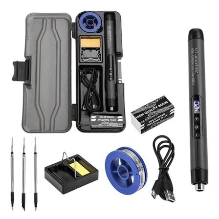 Elektrisk loddekolbe 200°C - 450°C justerbar temperatur digitalt display elektronisk svejsereparationsværktøj