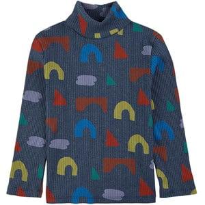Kids - Bobo Choses Midnight Blue Playful Printed Turtleneck Top 10-11 Years - Tops - 10-11 years - Navy - Junge