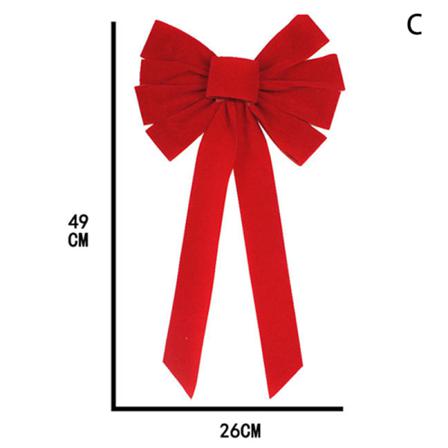 Bowknot Juldekorationer Trädbågar Xmas Krans Garland Dekor