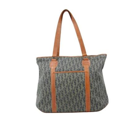 Dior Vintage, Blue Canvas Dior Tote, Blå, Dame, Størrelse: ONE SIZE