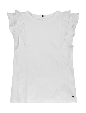 Tommy Hilfiger | Broderie Anglaise Knit Top Ss | 122