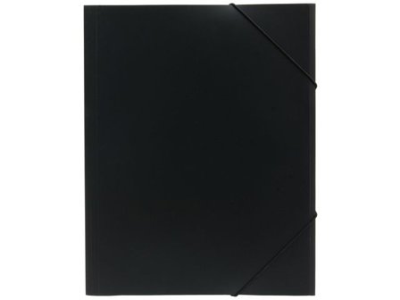 3-klaffsmapp med elastiska gummiband, A4, polypropylen, svart - Lyreco - Kontorsmaterial - Mappar och plastfickor - Gummibandsmappar 3-klaff - Plast