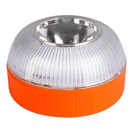 USB-oppladbart magnetisk bilnødlys, bilvarsellys LED hvitt lys nødlys gult lys blinkende lys trafikk sterk magnet I