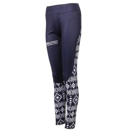 Svarta mönstrade träningstights yoga leggings