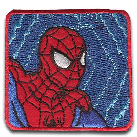 Marvel Spiderman Comic Head Square - Merke / Stryke på-merke / Stryke på / Merker / Stryke på