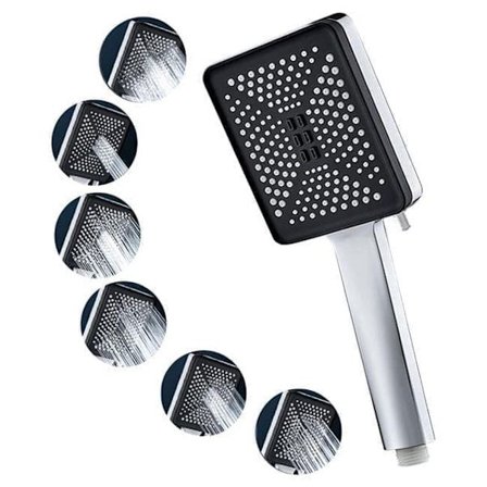 Duschmunstycke med 6 Lägen – Högt Tryck & Vattensparande_TF_TF