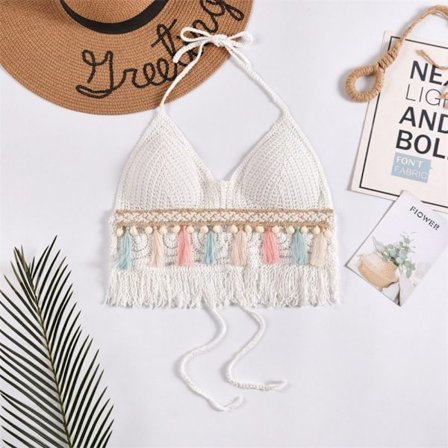 Kort linne Dam Underkläder #5-WHITE