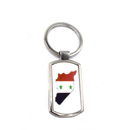 Syria kart flagg nøkkelring