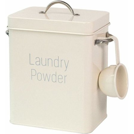 Pulver tvättmedel behållare med skopa, tvättmedel hink 4L