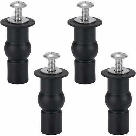 Toiletsædebeslag Toiletsæde Hængsel Toiletsæde Beslag Skruer til Generelle Toiletsæder 4 Stykker Sort