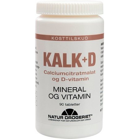 Natur Drogeriet Kalk + D tabletter 90 tabl., Helse & Madvarer, Vitaminer, D-vitamin