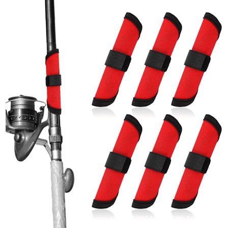 6 stk. agnindpakning, 15 cm fiskelokkeovertræk, agnhandsker, stangbeskyttelse, fiskekrogopbevaringsbeskyttere, stangærme, agnskjold