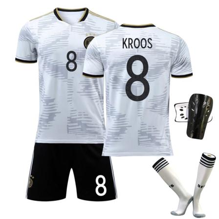 Qatar Fotbolls-vm 2022 Tyskland Fotbollssats - Vit Svart L