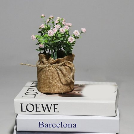Konstgjorda växter Blomma Dekorativa Små Krukor Bonsai Grön Dekor Växter Födelsedagspresent Heminredning Falska Blommor Väskor