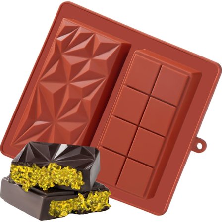 Chokoladeform Dyb Dubai 20.5*18.5cm Pistacie Chokoladekage Silikone Tyk Form til Fyldning af Barer, Stor Slikbar_sai