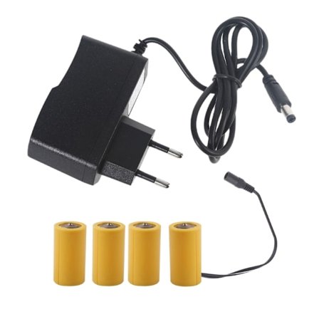 6V LR14 C Dummy Batteri C Storlek Batterieliminatorer Kabel Ersätter 4st 1.5V C Batterier för LED-Ljus Elektronisk Leksak