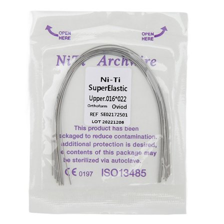 50 st Tandställnings Tråd Full Hård Dental Ortodontisk Ni Ti Fjäder Tråd 0.016 X 0.022tum Nedre