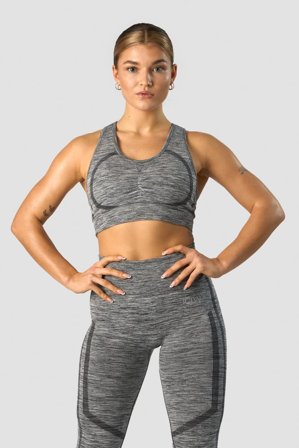 ICANIWILL - Rush Seamless Sports Bra Grey Melange - Sports-BH - Damer - Træningstøj fra ICIW