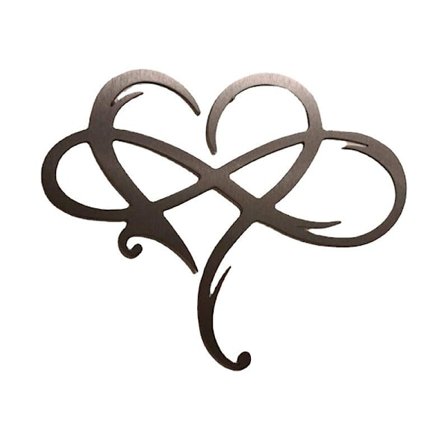 Ikuinen rakkaus taottu rautakoriste, metalliseinäkoriste, B