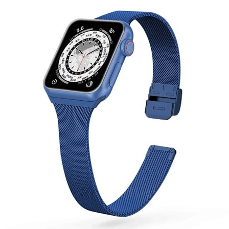 Smal armband Metallband kompatibelt Apple Watch 9 8 7 6 SE 5 4 38 40 41 45 49MM Ultra Rostfritt stål Milanese-armband kompatibelt iwatch 42 44MM