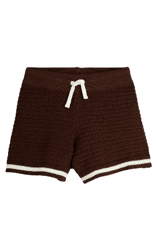 Mini Rodini Crochet Knit Shorts Byxor Unisex Brun 92/98