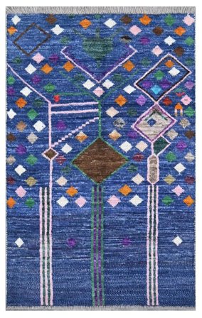 Mały Berber Colourful Dywan 87X143 Wełna